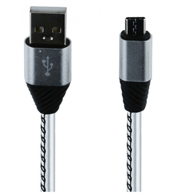 фото Кабель liberty project usb type-c кожаная оплетка серебро