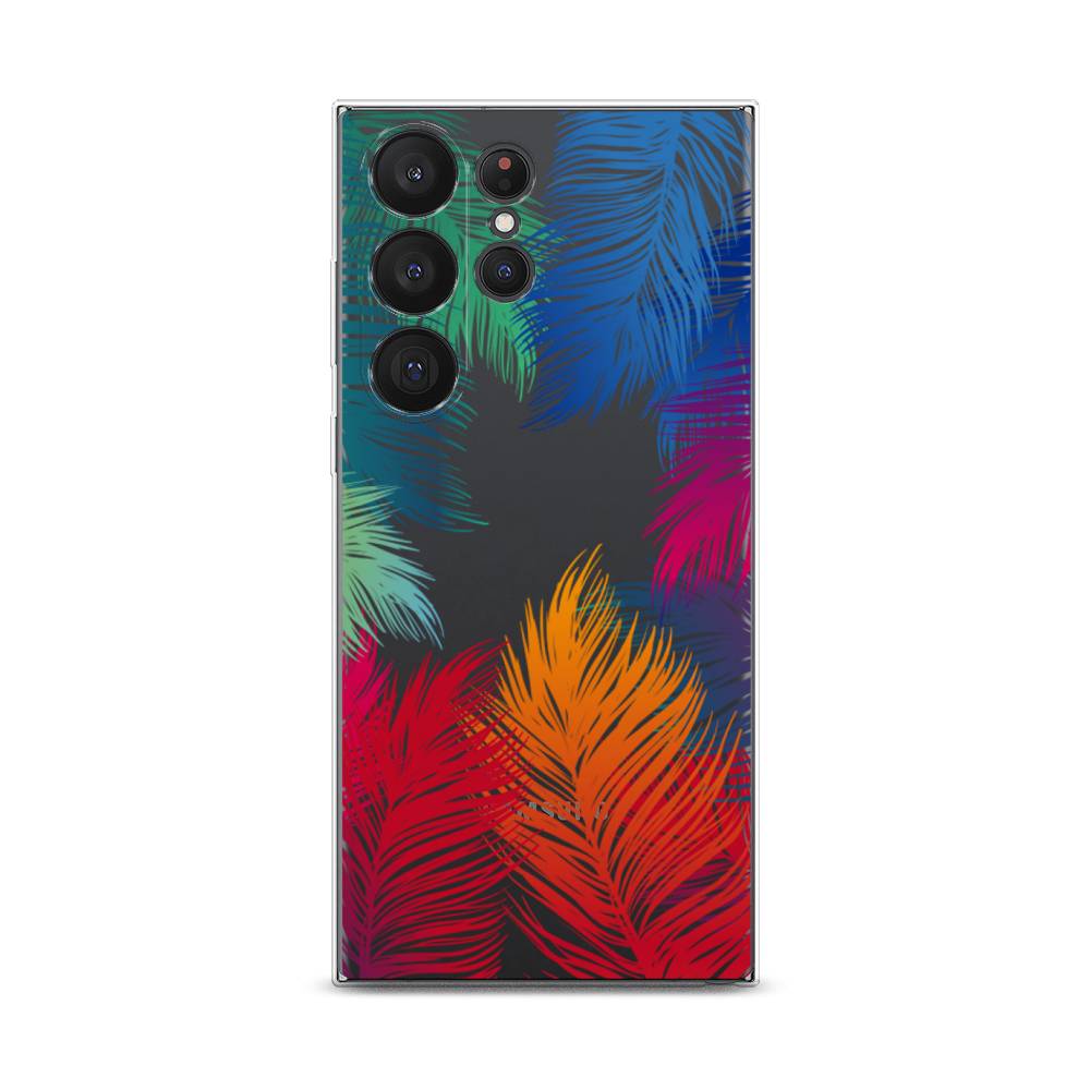 

Чехол Awog на Samsung Galaxy S23 Ultra 5G "Рамка из перьев", Красный, 2107550-4