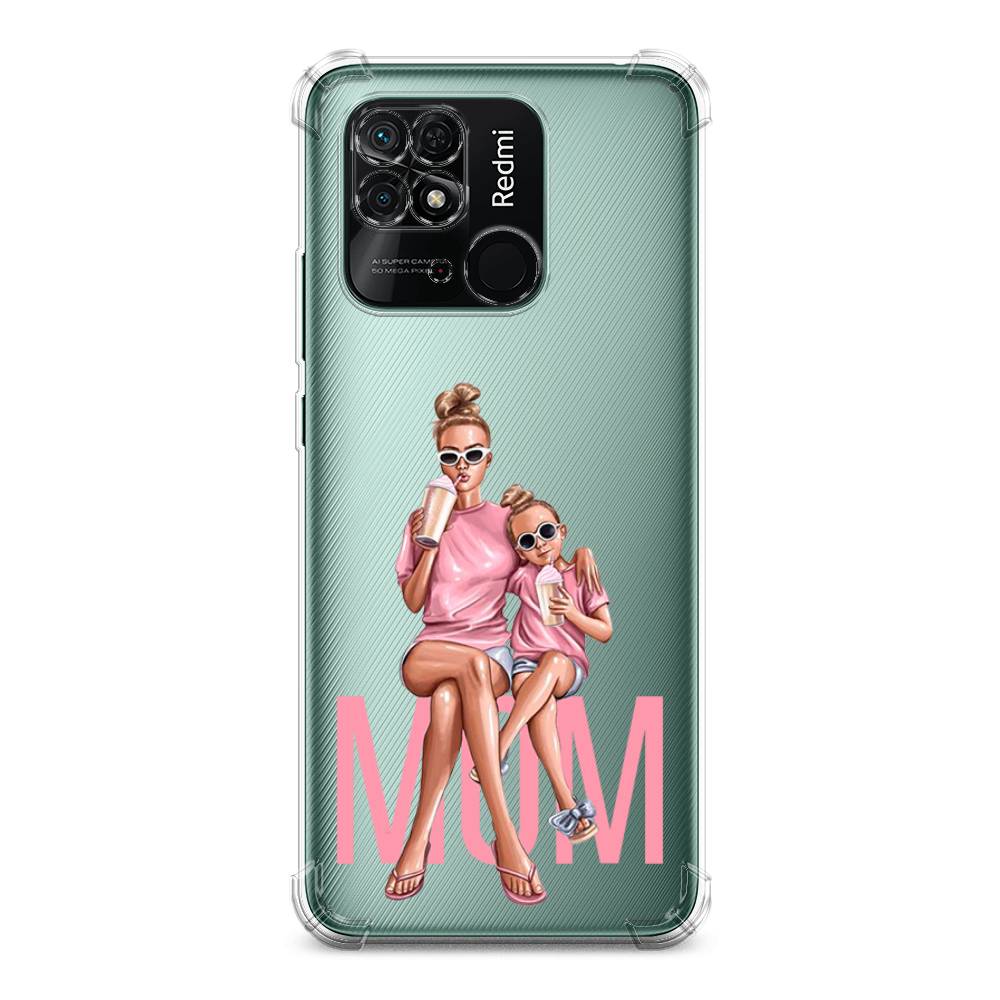 

Чехол Awog на Xiaomi Redmi 10C / Сяоми Редми 10C "Lovely mom", Синий;бежевый;розовый