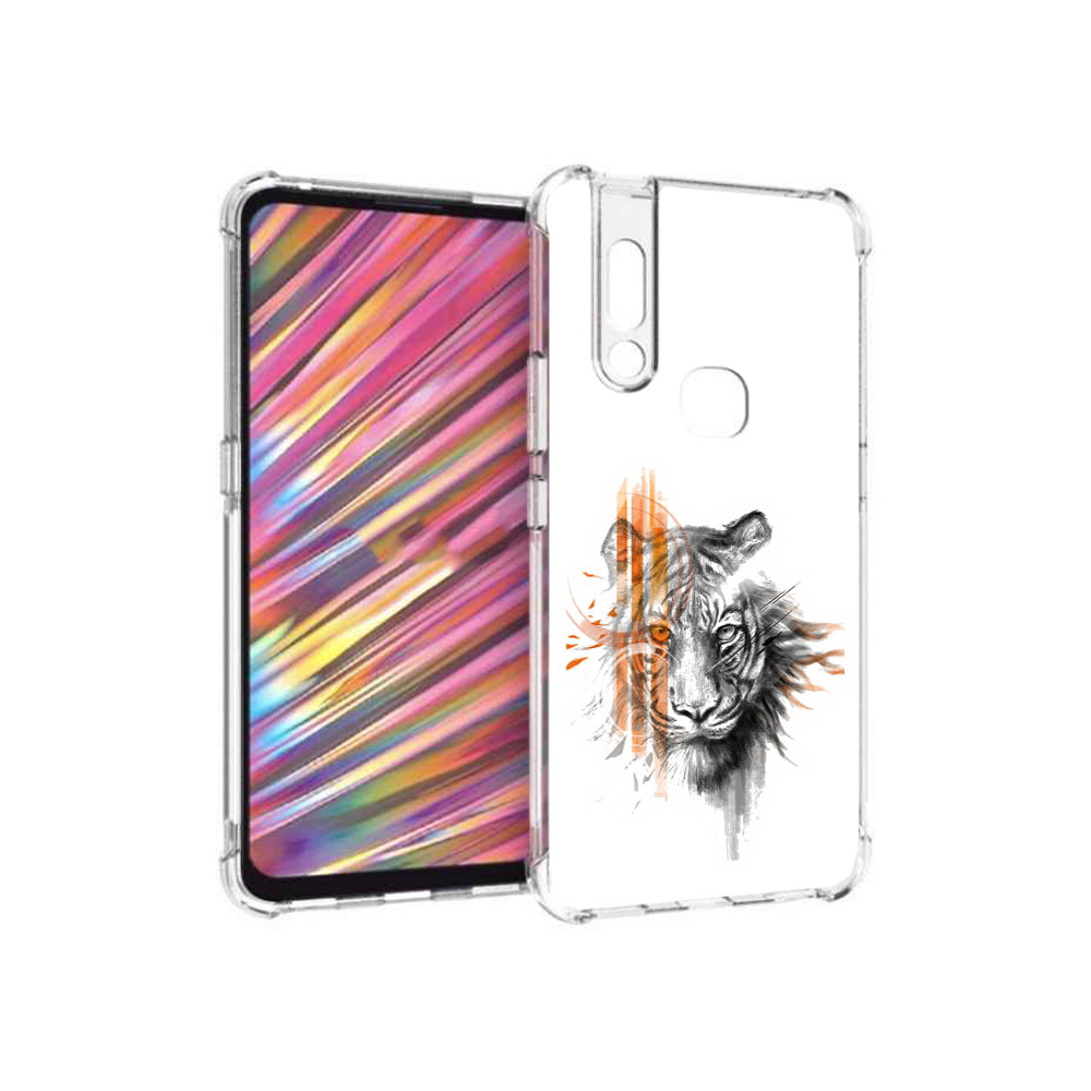 

Чехол MyPads Tocco для Vivo V15 огненный тигр (PT127905.397.526), Прозрачный, Tocco