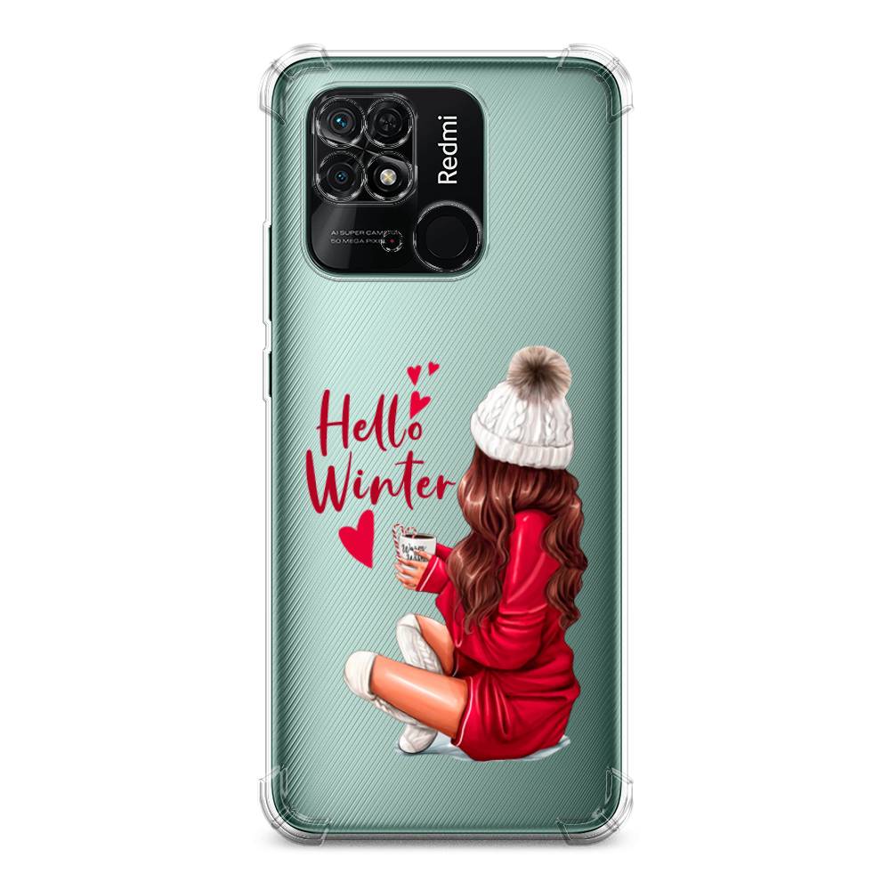 

Чехол Awog на Xiaomi Redmi 10C / Сяоми Редми 10C "Hello winter", Красный;коричневый;белый