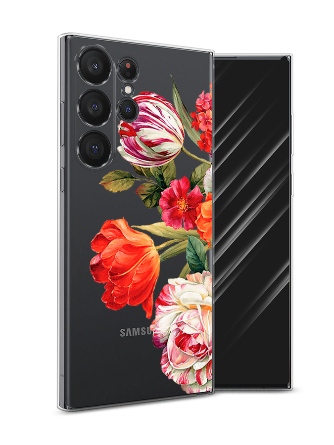 

Чехол Awog на Samsung Galaxy S23 Ultra 5G "Весенний букет", Красный;розовый;зеленый, 2107550-8