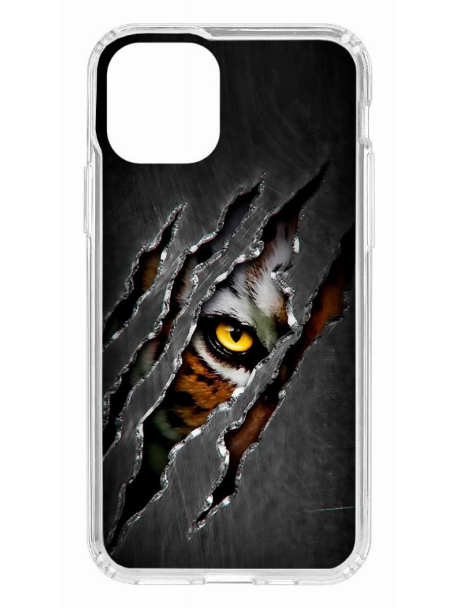 фото Чехол для iphone 11 pro kruche print тигриный глаз кruче