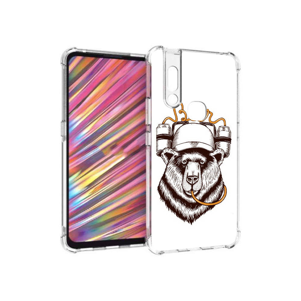 

Чехол MyPads Tocco для Vivo V15 пивной медведь (PT127905.397.538), Прозрачный, Tocco