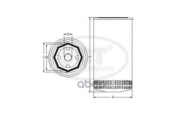 

SCT GERMANY SM849 Масляный фильтр Case/J.Deere DAF TRUCKS