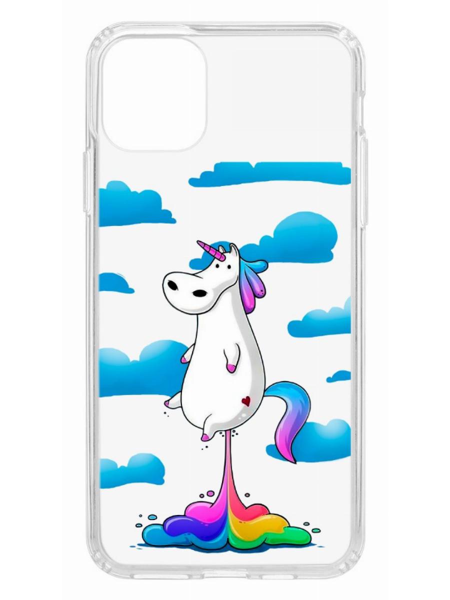 фото Чехол для iphone 11 pro max kruche print flying unicorn кruче