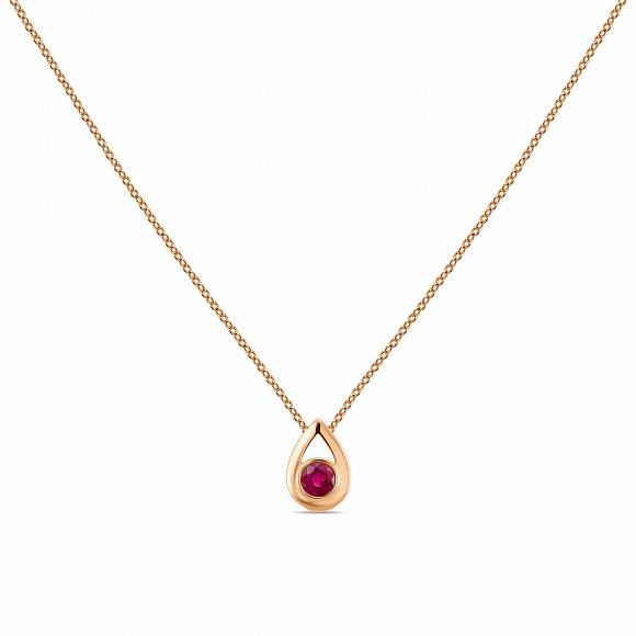Колье из красного золота с рубином 40 см MIUZ Diamonds N01-L-35211-RU