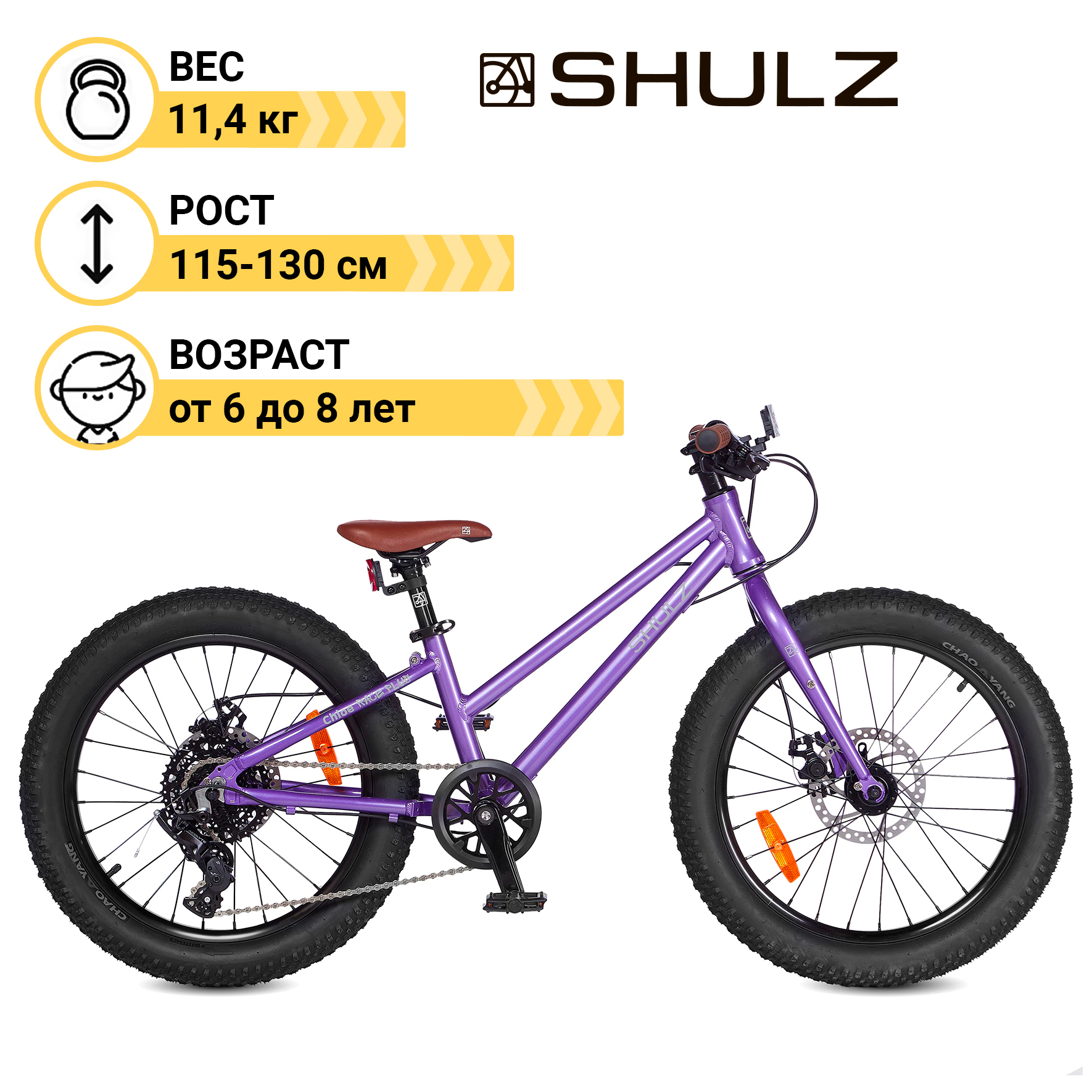 

Велосипед детский Shulz Chloe 20 Race PLUS фиолетовый, Chloe 20 Race PLUS