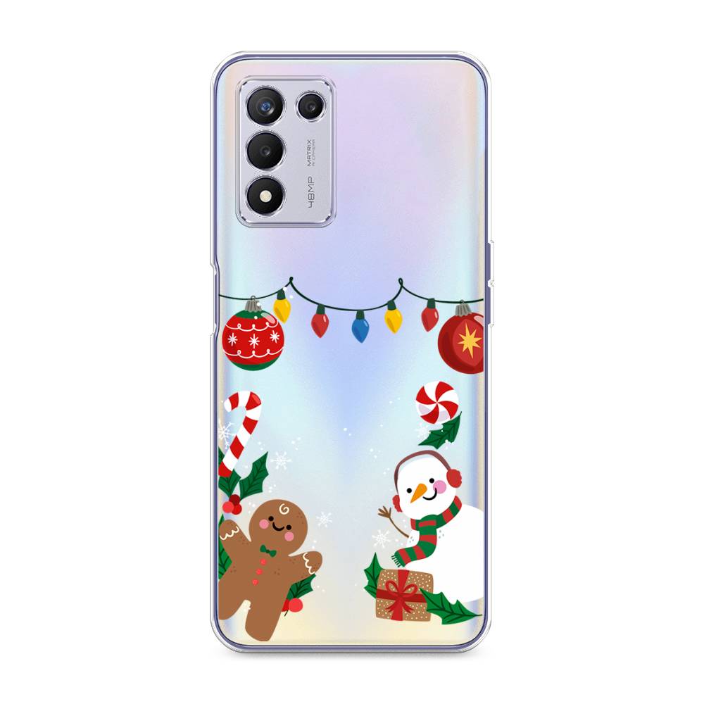 

Чехол на Realme Q3s "Новогоднее настроение", Коричневый;красный;зеленый, 257950-5