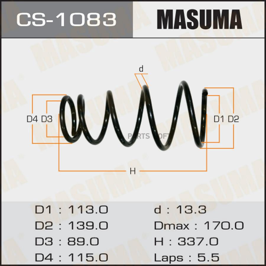 Пружина подвески TOYOTA CAMRY задн. MASUMA CS-1083