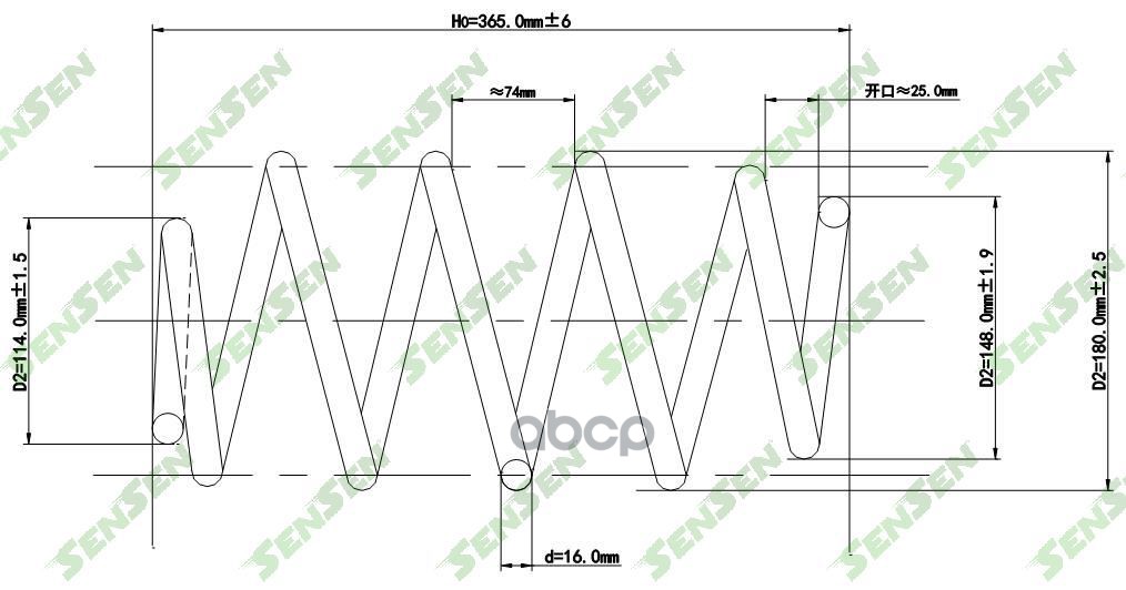 

SENSEN SCP10140 Пружина подвески передней VW MULTIVAN/TRANSPORTER 03-