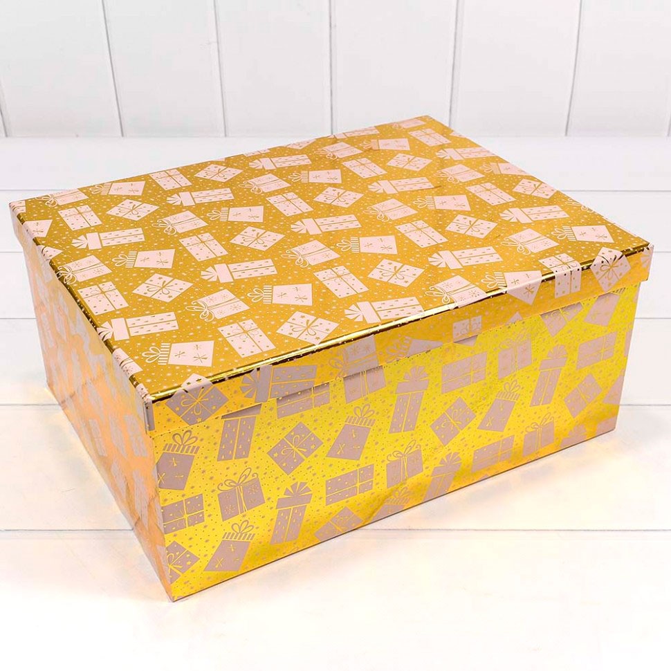 Коробка подарочная OMG-GIFT Подарки 730605/1635-25 прямоугольная 25х18х10,5 см