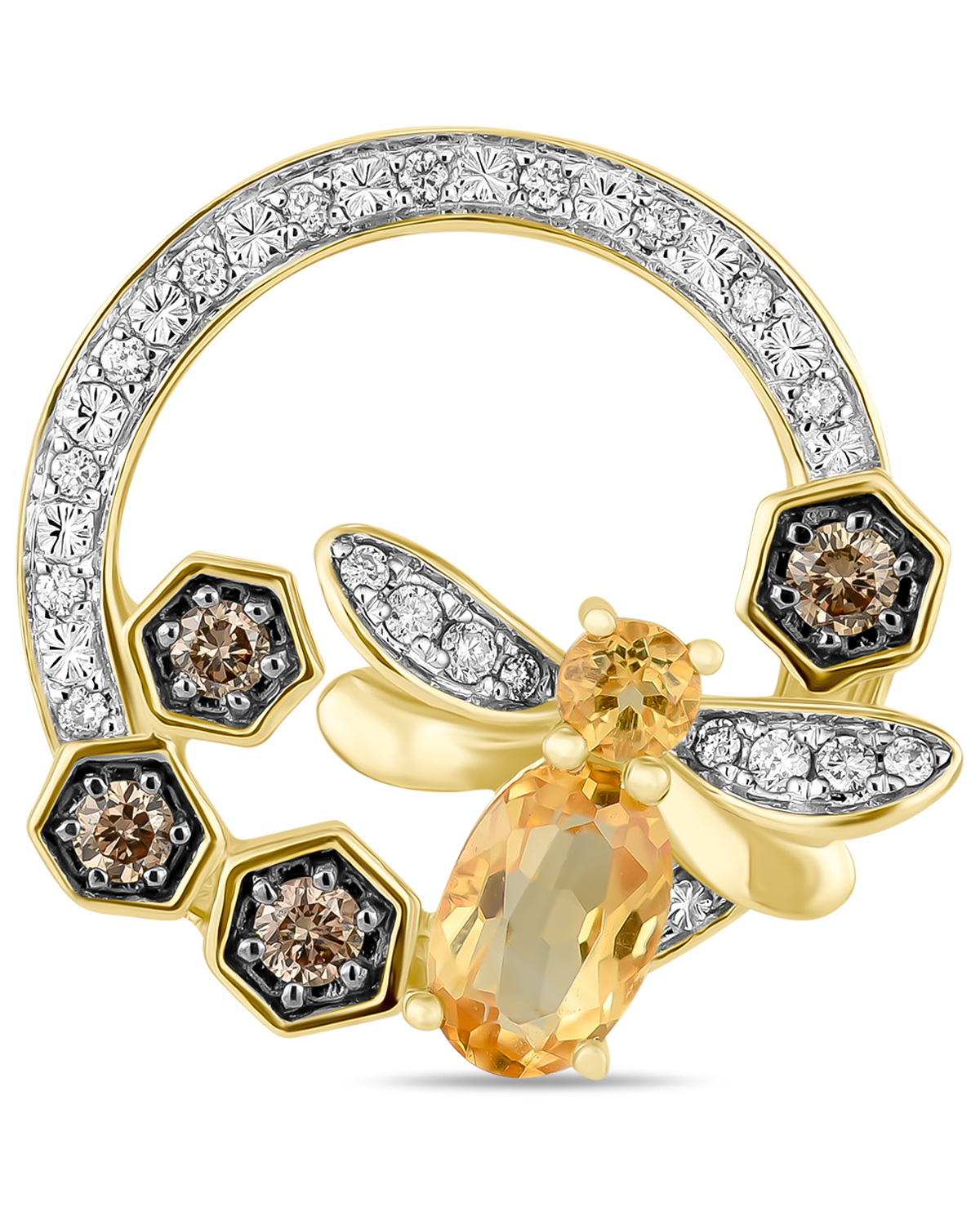 Бегунок из желтого золота MIUZ Diamonds P108-BRN-1983068DAXX, бриллиант