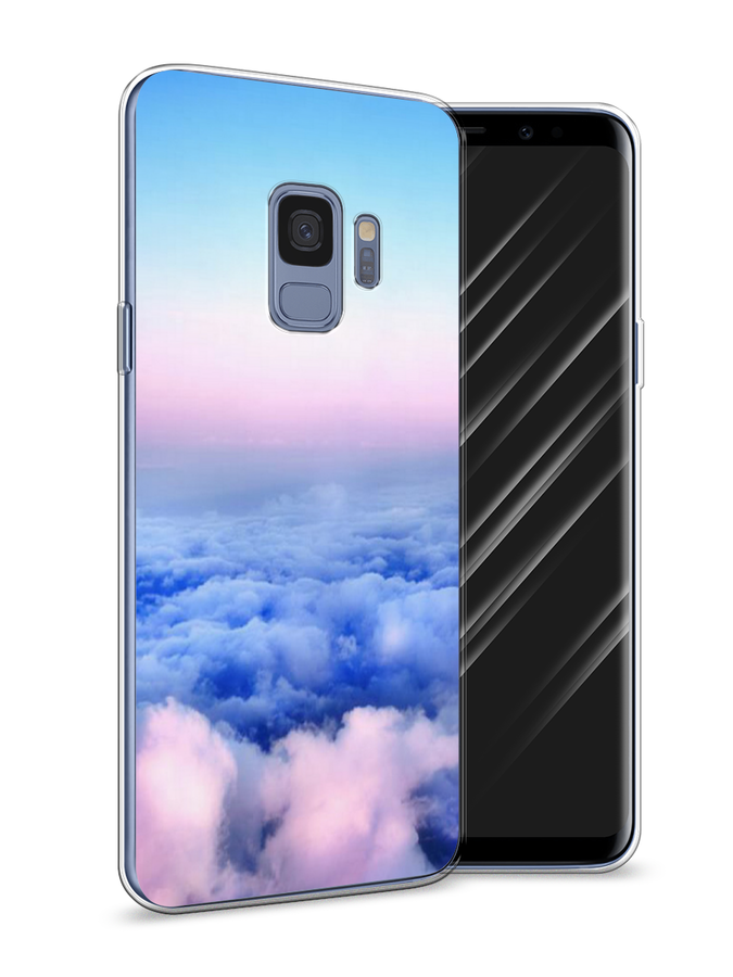 

Чехол Awog на Samsung Galaxy S9 "Облака", Голубой;розовый, 25750-4