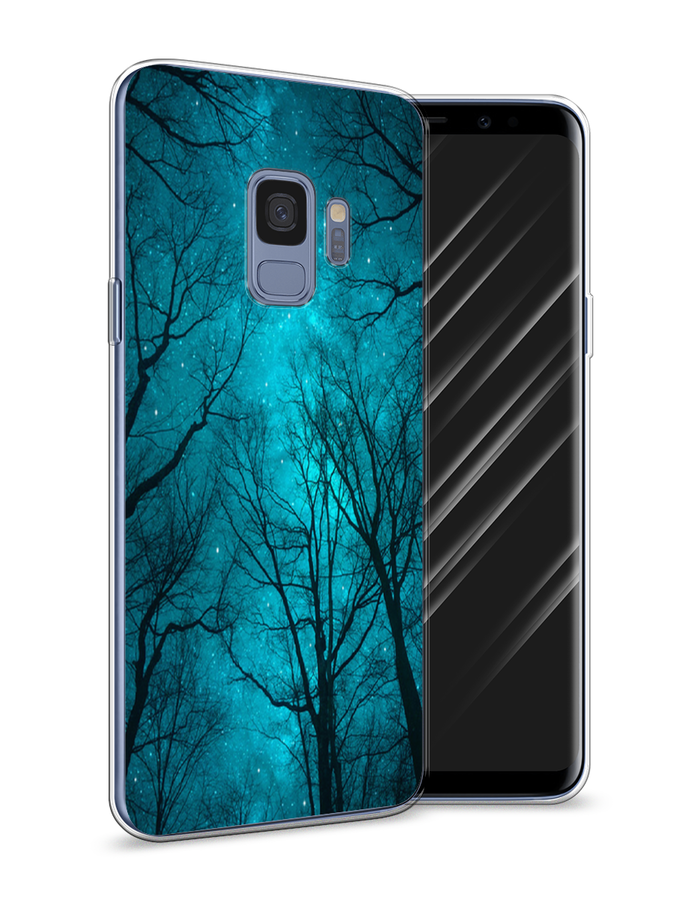

Чехол Awog на Samsung Galaxy S9 "Сказочный лес", Черный;голубой, 25750-4
