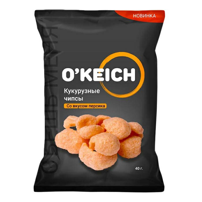 Кукурузные чипсы О'keich со вкусом персика 40 г