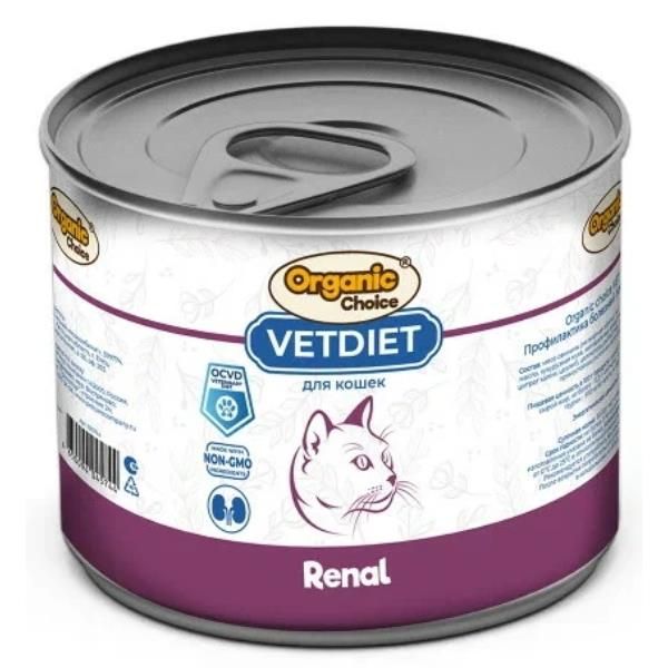 фото Влажный корм для кошек organic сhoice vet renal, профилактика болезней почек, 240 г