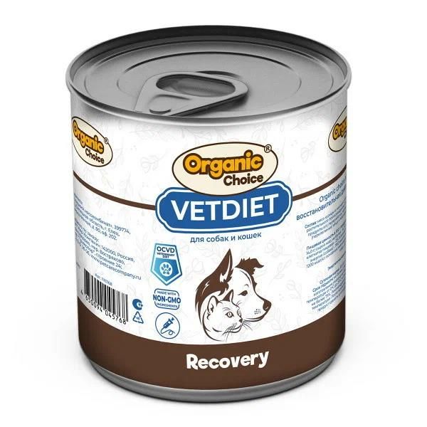 фото Влажный корм для собак и кошек organic сhoice vet recovery, восстановительная диета, 340 г