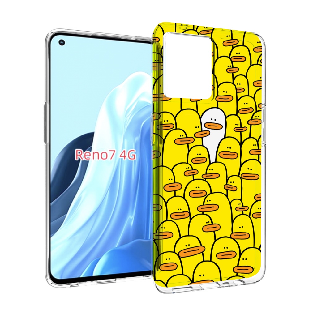 

Чехол MyPads белый среди желтых для OPPO RENO 7 4G, Прозрачный, Tocco