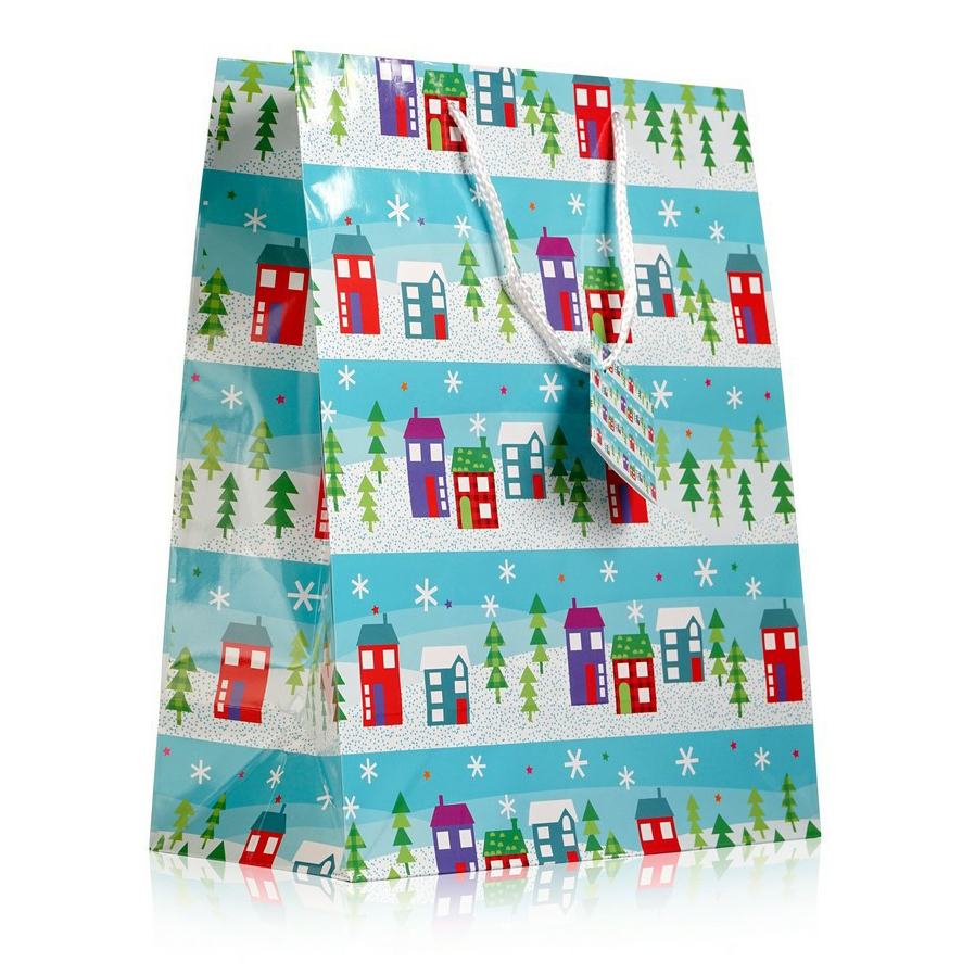 

Пакет подарочный Урра! DP00566 26 x 32 x 10 см, Голубой