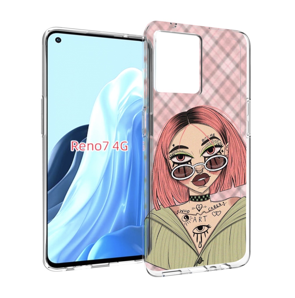 

Чехол MyPads бунтарка-девочка для OPPO RENO 7 4G, Прозрачный, Tocco