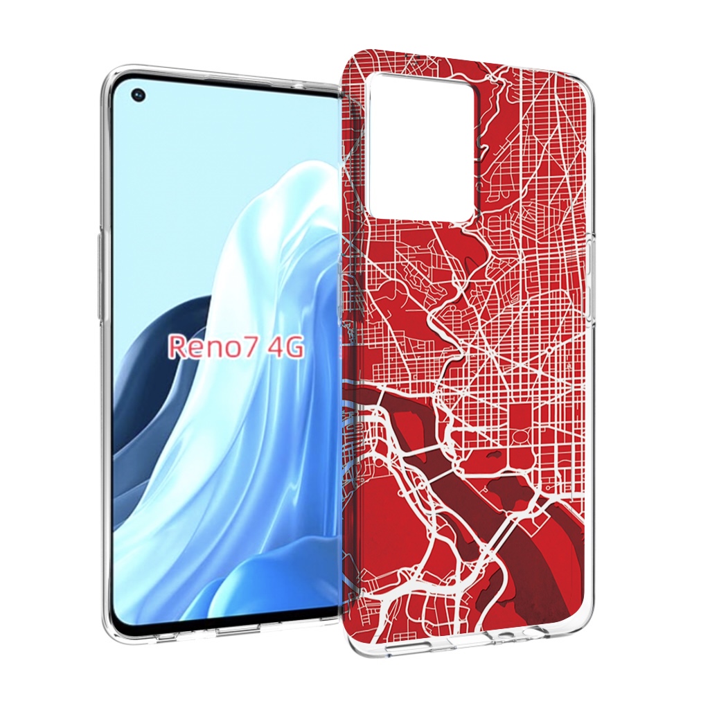 

Чехол MyPads векторная-карта для OPPO RENO 7 4G, Прозрачный, Tocco