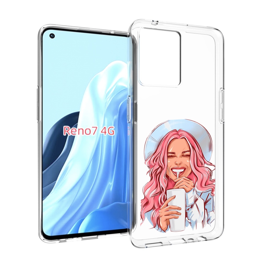 

Чехол MyPads веселая-девушка-модель женский для OPPO RENO 7 4G, Прозрачный, Tocco