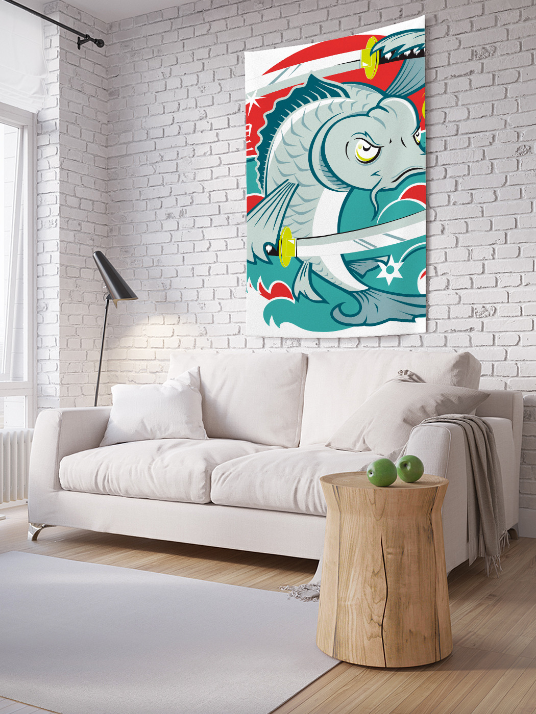 

Вертикальное фотопанно на стену JoyArty Рыба-ниндзя 150x200 см, Рыба-ниндзя