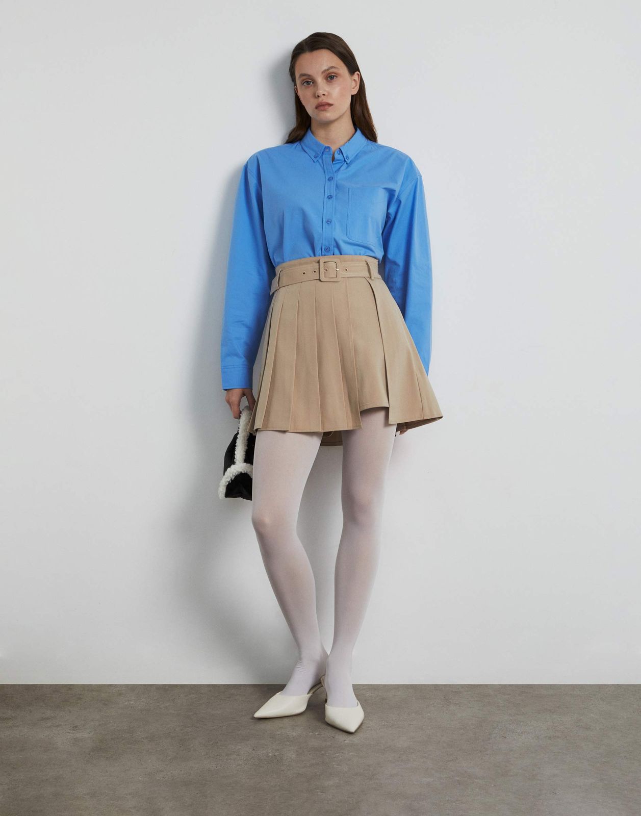 

Рубашка женская Gloria Jeans GWT003885 синяя XS (38-40), Синий, GWT003885