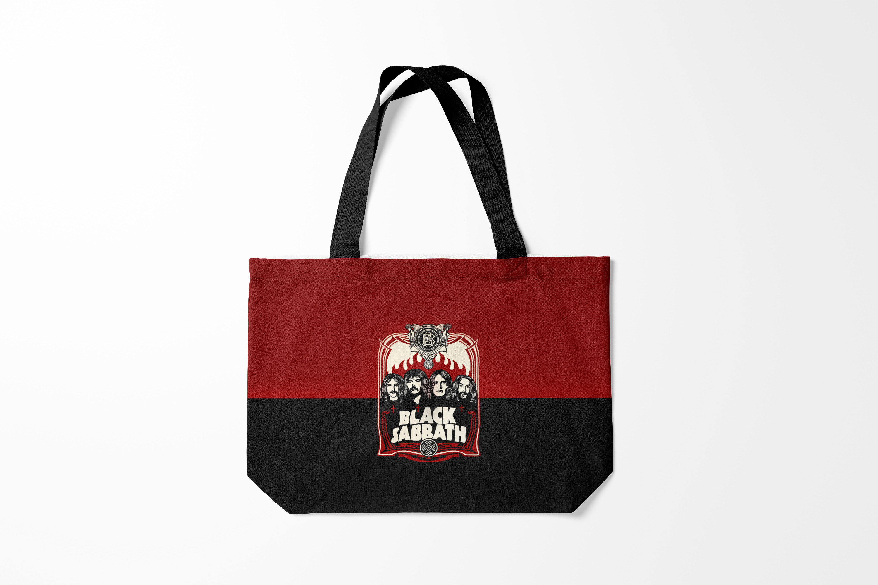 

Сумка шoппер унисекс Burnettie Black Sabbath, черный; красный, Black Sabbath