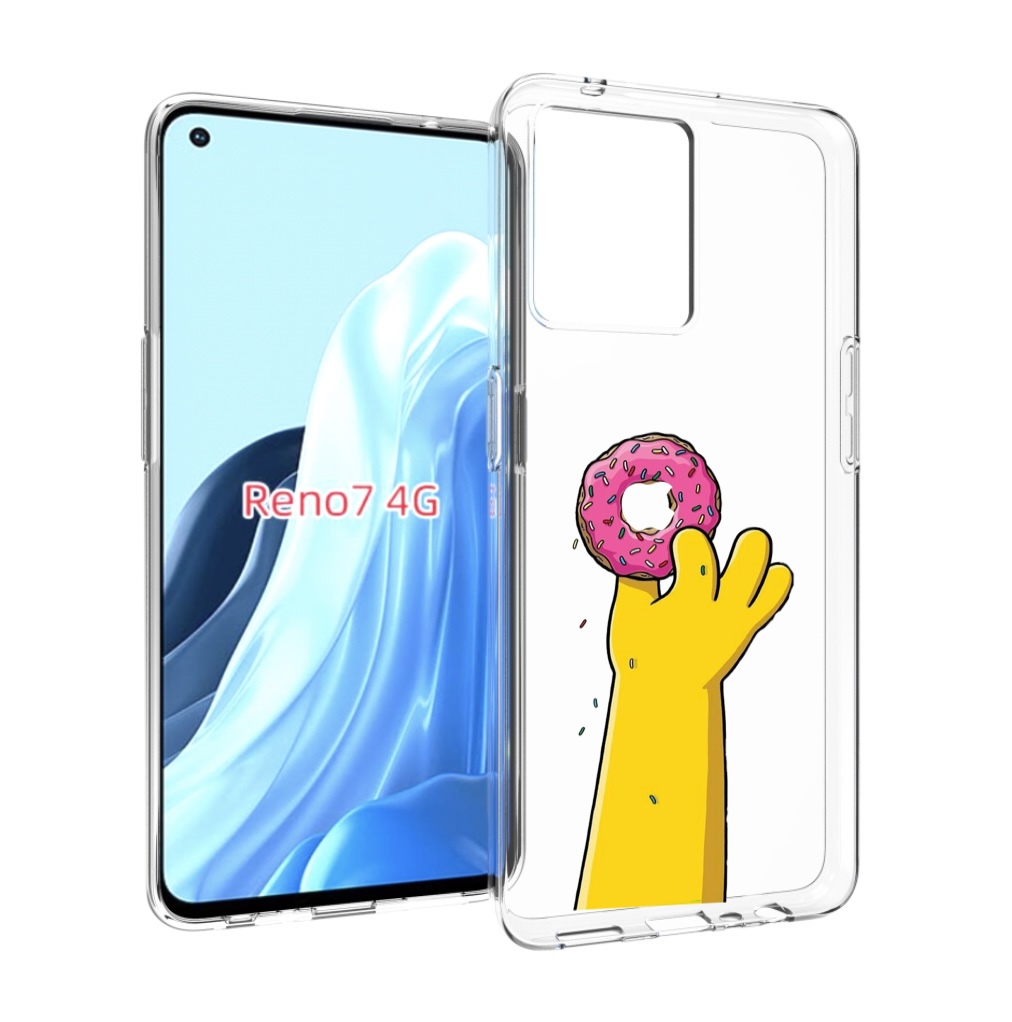 

Чехол MyPads вкусный-пончик для OPPO RENO 7 4G, Прозрачный, Tocco