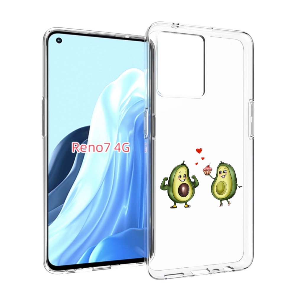 

Чехол MyPads влюбленные-авокадо для OPPO RENO 7 4G, Прозрачный, Tocco