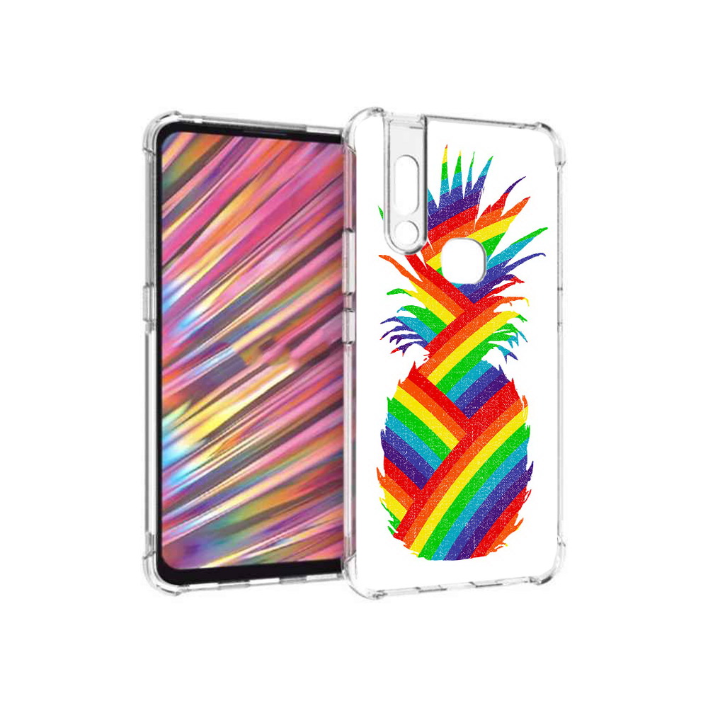 

Чехол MyPads Tocco для Vivo V15 радужный ананас (PT127905.397.566), Прозрачный, Tocco