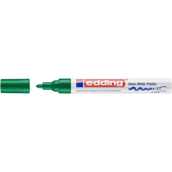

Маркер лаковый глянцевый edding 750/4 CR зеленый