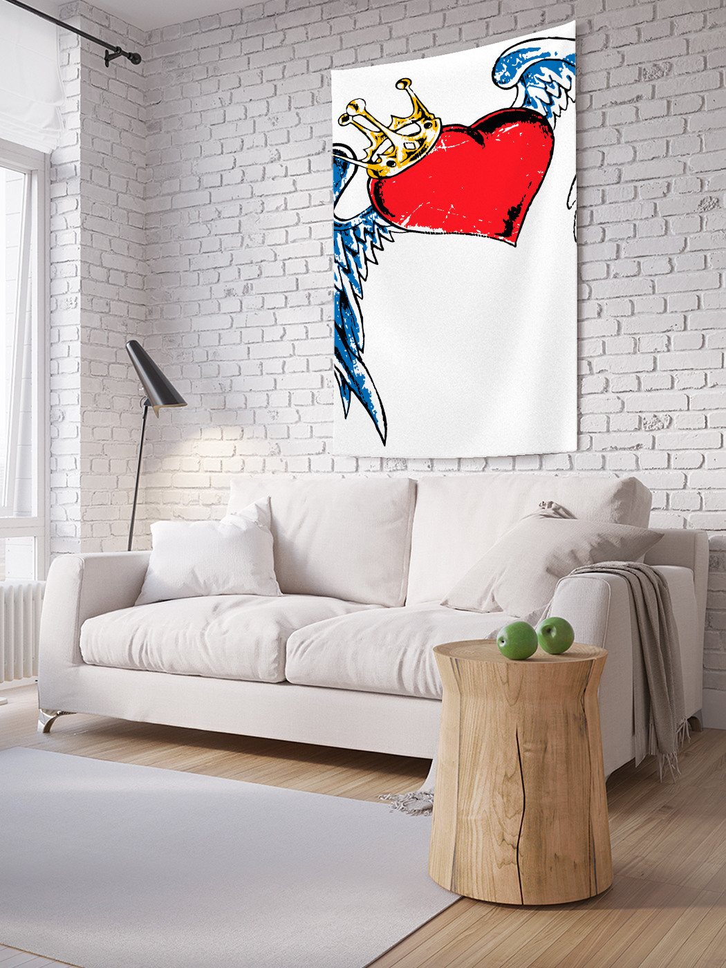 

Вертикальное фотопанно на стену JoyArty Крылатое сердце 150x200 см, Крылатое сердце