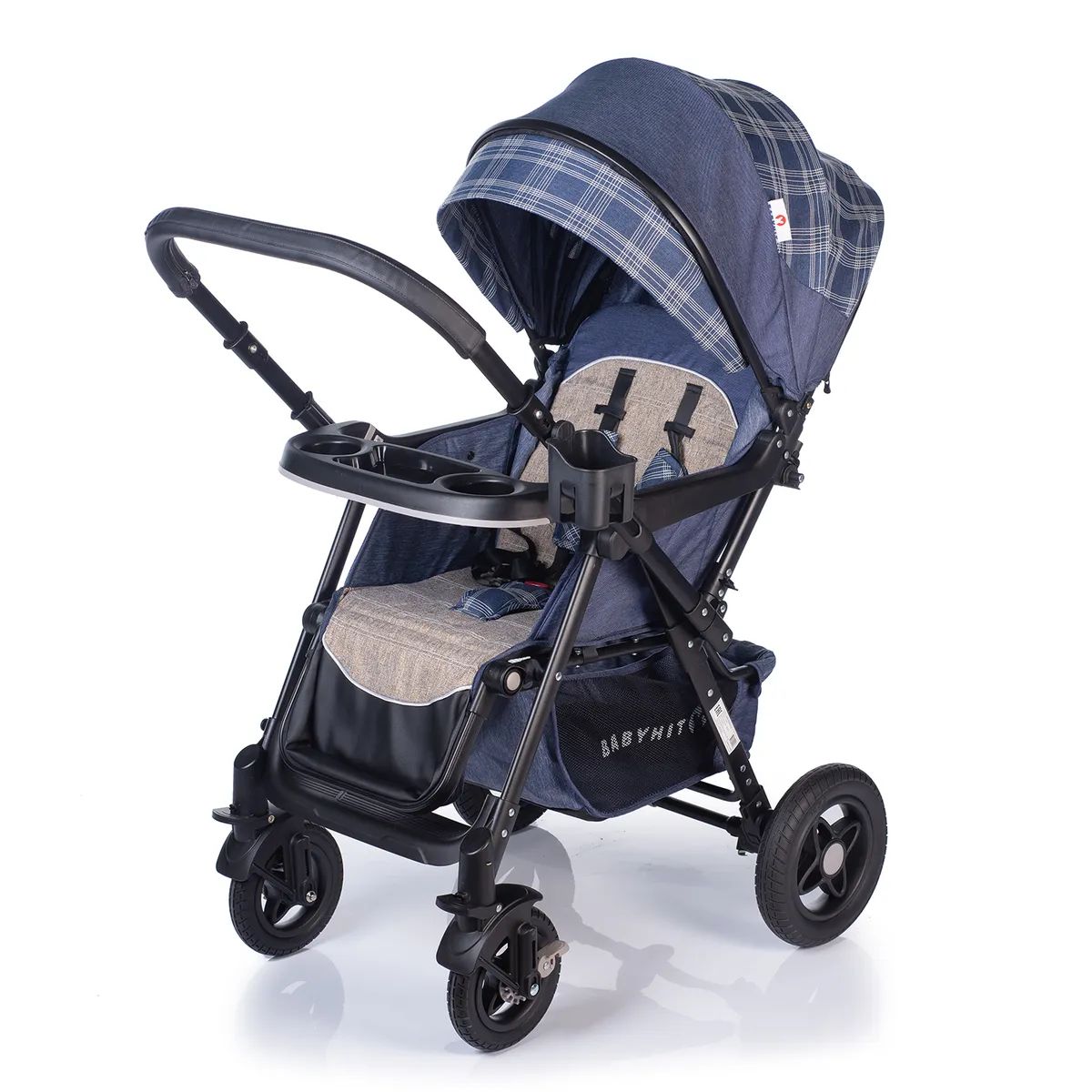 Прогулочная коляска с перекидной ручкой Babyhit Sense Plus, dark blue