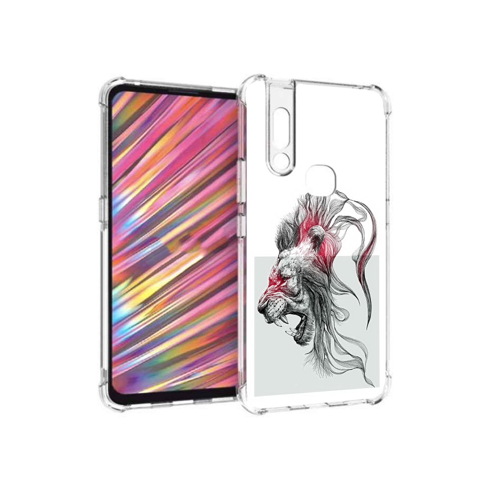 

Чехол MyPads Tocco для Vivo V15 разъяренный лев (PT127905.397.576), Прозрачный, Tocco