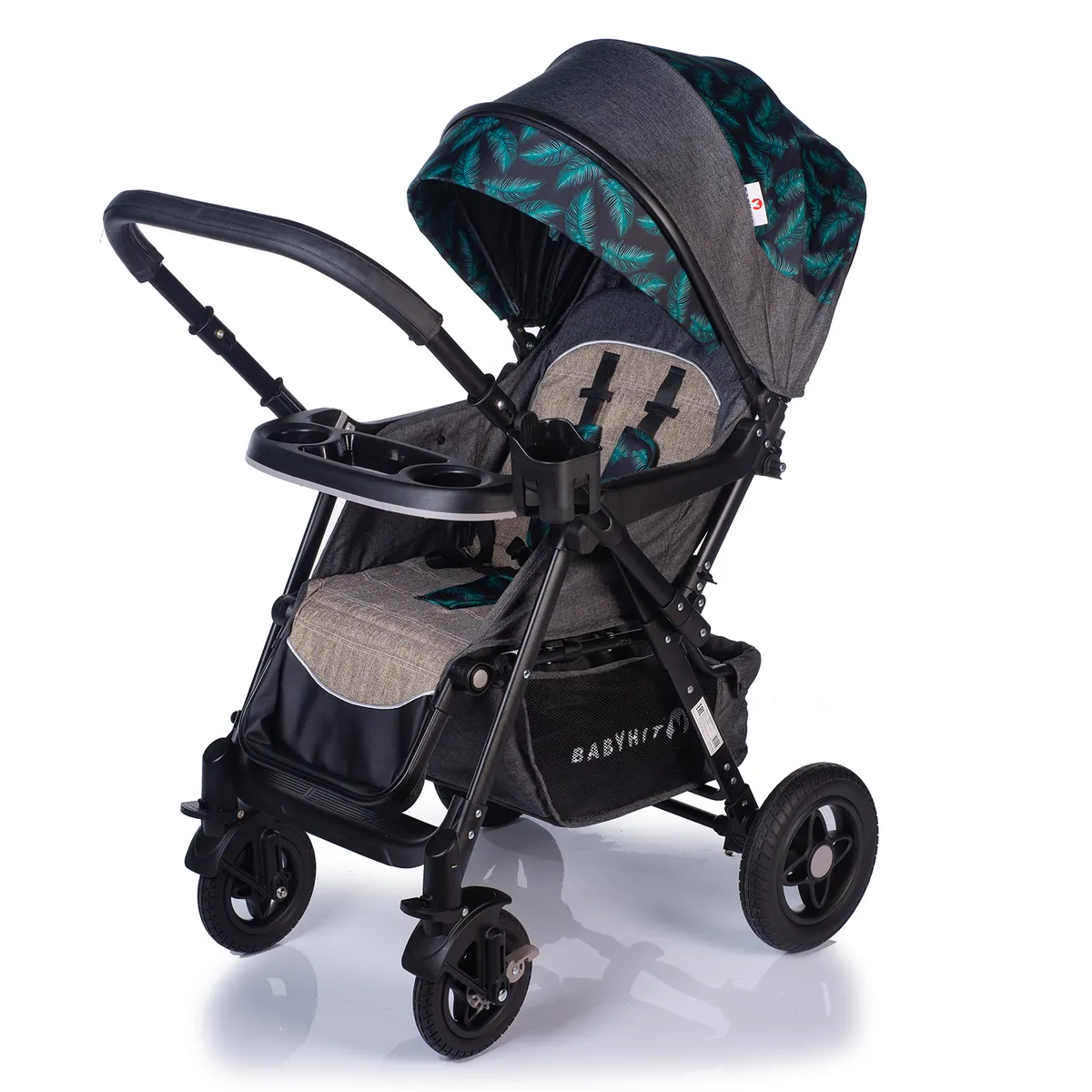 

Прогулочная коляска с перекидной ручкой Babyhit Sense Plus, grey leaf, Sense Plus