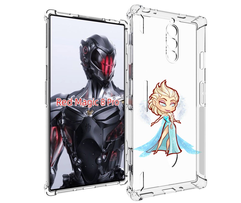Чехол MyPads снежная-принцесса женский для ZTE Nubia Red Magic 8 Pro / Red Magic 8 Pro ...