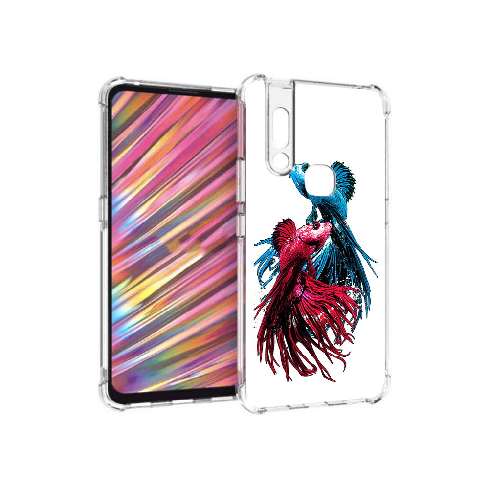 

Чехол MyPads Tocco для Vivo V15 рыбы петушки (PT127905.397.592), Прозрачный, Tocco