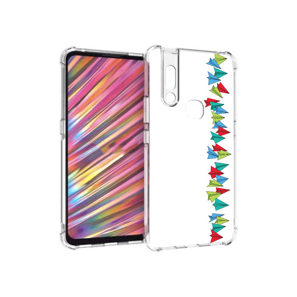 

Чехол MyPads Tocco для Vivo V15 самолетики из листочков (PT127905.397.593), Прозрачный, Tocco