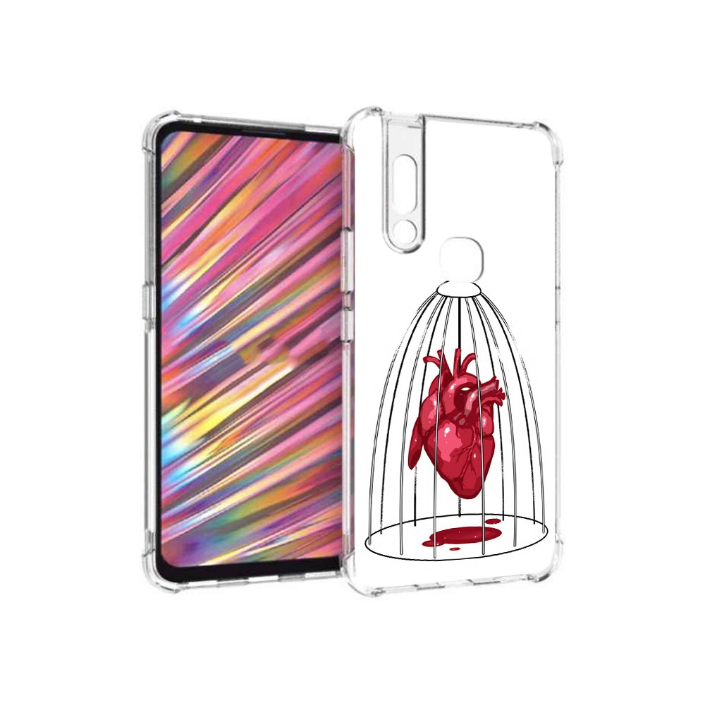 

Чехол MyPads Tocco для Vivo V15 сердце в клетке (PT127905.397.597), Прозрачный, Tocco