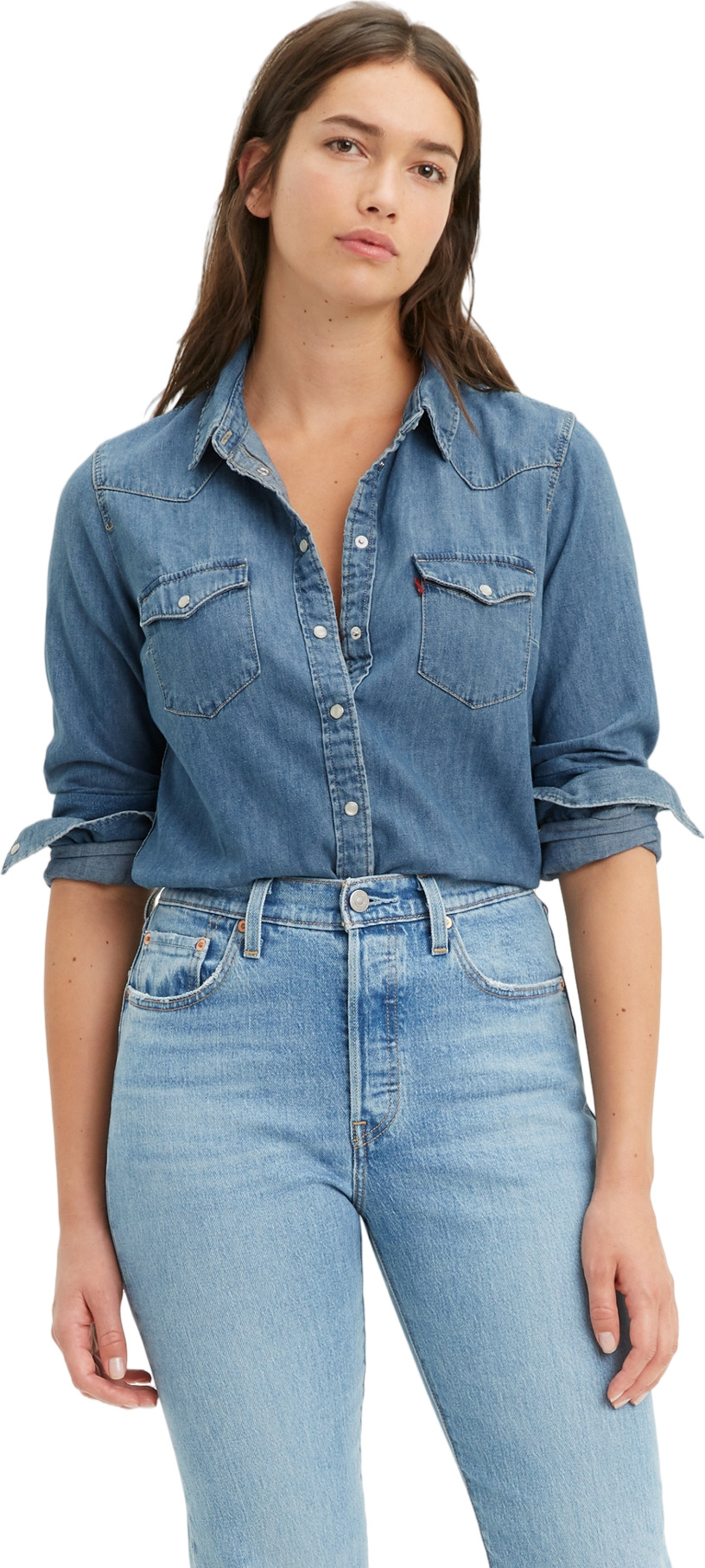 Рубашка женская Levi's 58930 синяя XS