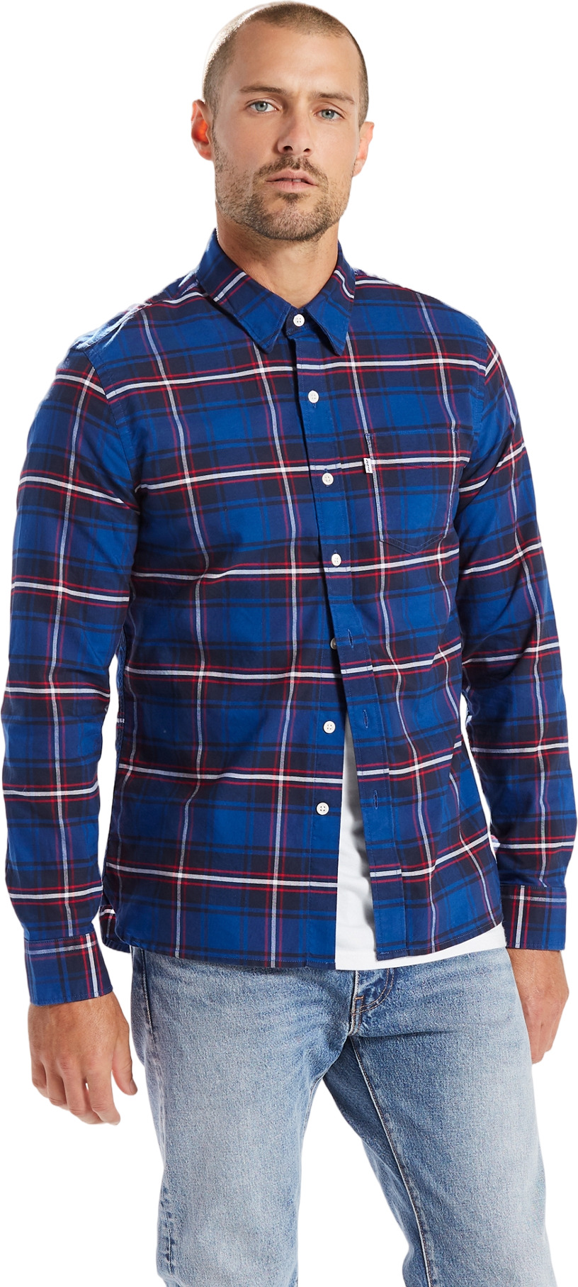 

Рубашка мужская Levi's 65824 синяя S, Синий, 65824