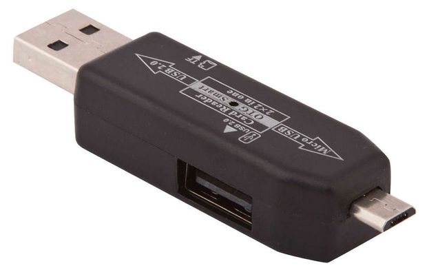 фото Картридер usb/micro usb otg liberty project слоты micro sd/usb black