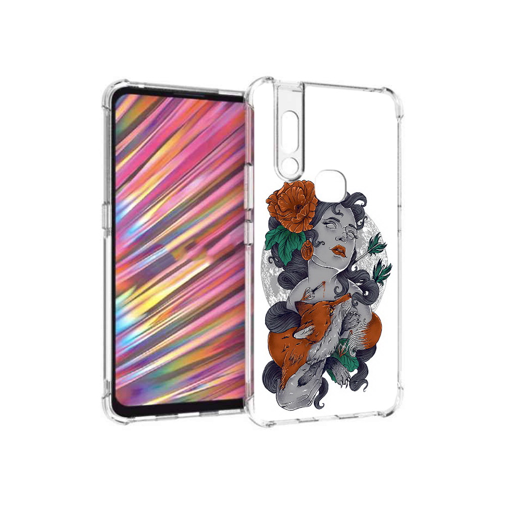 

Чехол MyPads Tocco для Vivo V15 темная девушка с лисой (PT127905.397.639), Прозрачный, Tocco