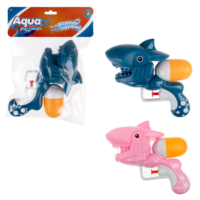 Водное оружие 1toy Аквамания акула 19x6x15 см оружие водное lanson toys акула с баллоном с 3лет