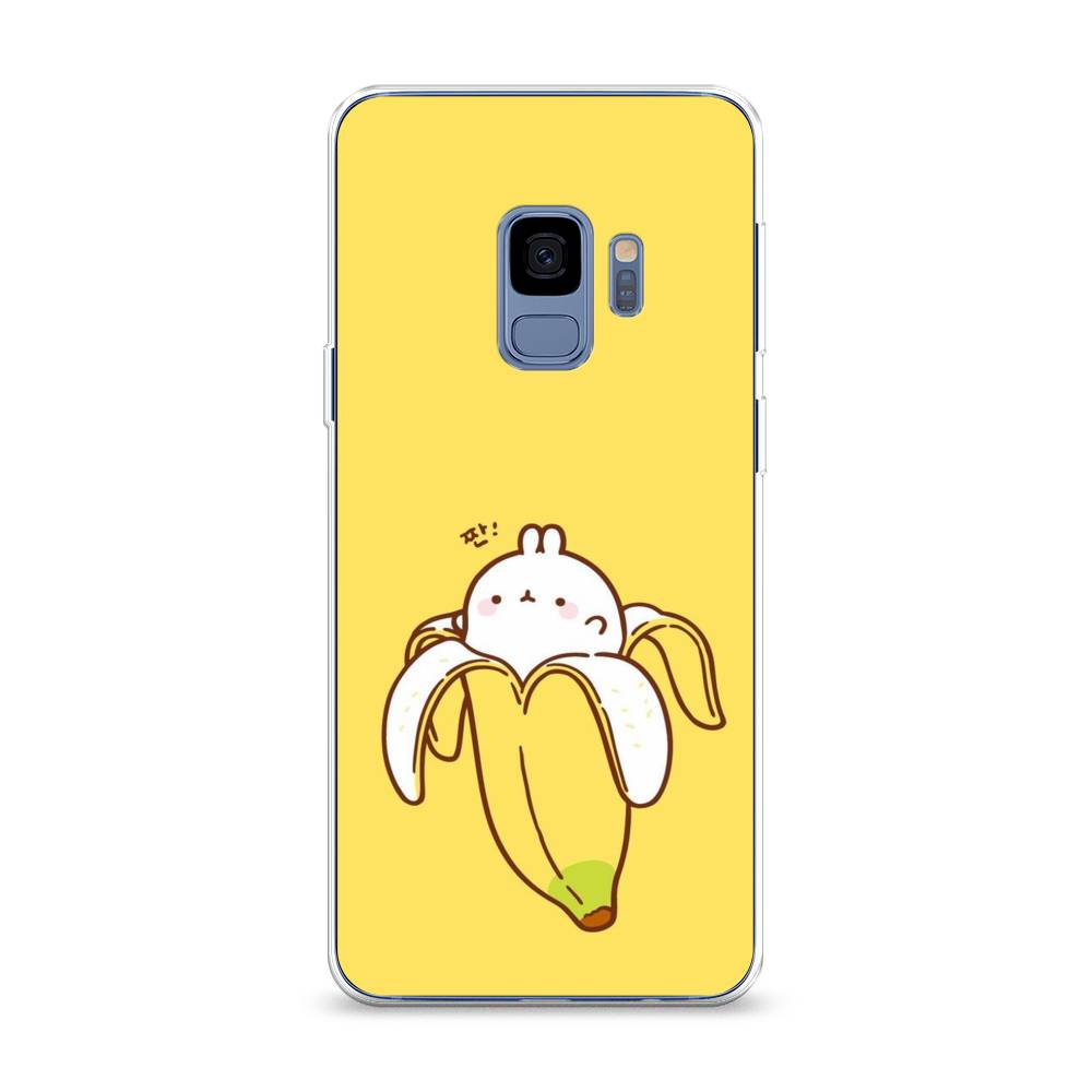 

Чехол Awog на Samsung Galaxy S9 "Зайчик-бананчик", Желтый;белый, 25750-2