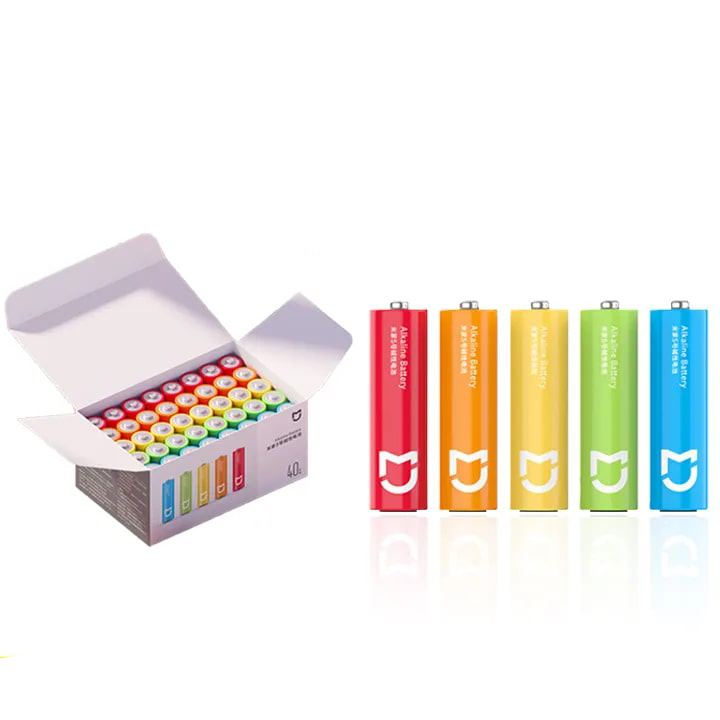 Батарейки Mijia Rainbow No.5 AA batteries (40 шт, AA) разноцветные