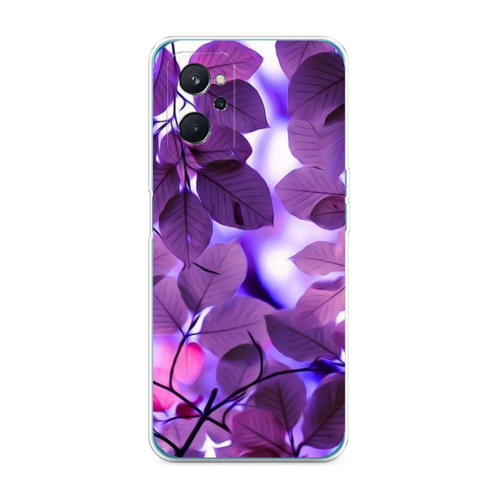 

Чехол на Realme 9i "Сиреневые листики", Фиолетовый;голубой, 258050-2